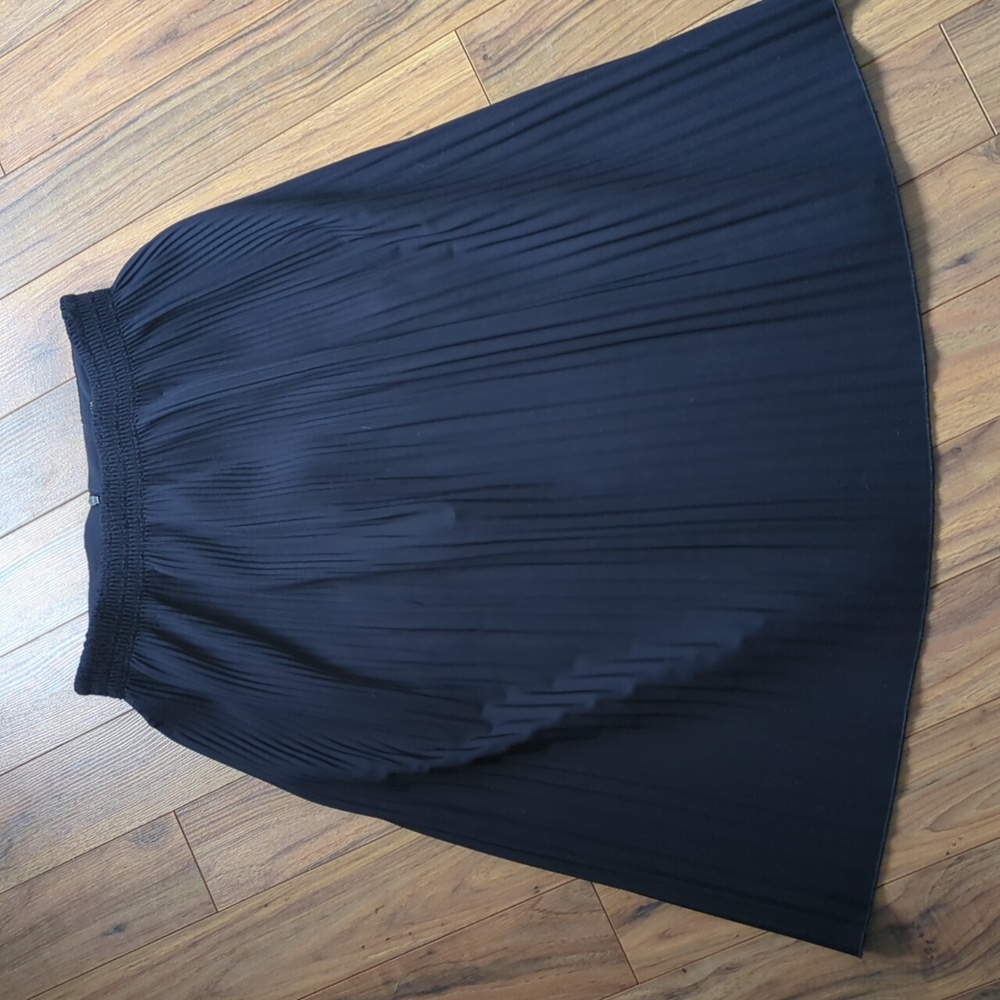 Zara pleated navy skirt